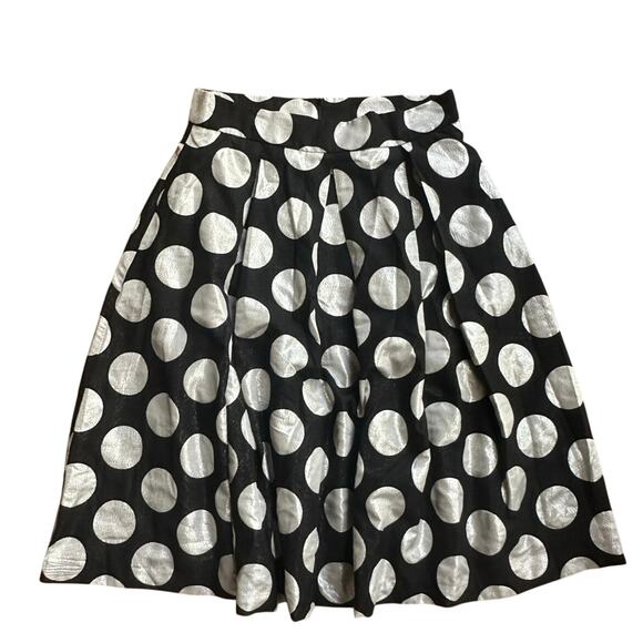 Ronni Nicole Dresses & Skirts - Ronni Nicole Black Skirt with Silver Polka Dots